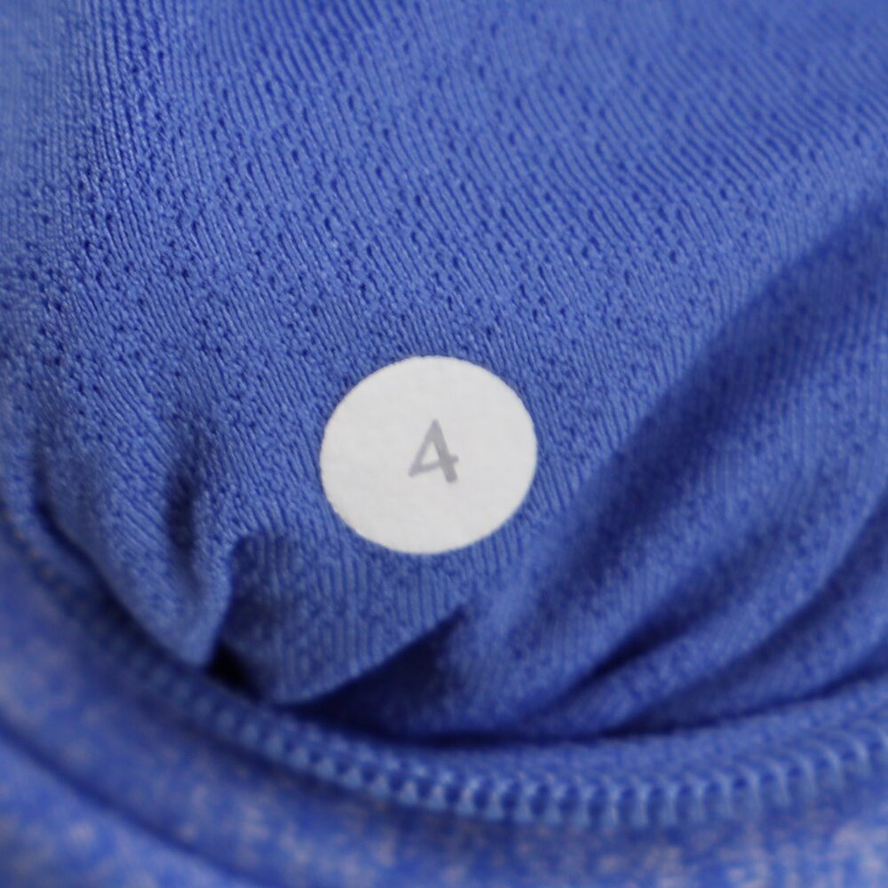 LULULEMON Stride Jacket in Heathered Rocksteady Blue Hooded High Collar Size 4 - Picture 12 of 12